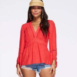 Jessica Simpson V-Neck Long Sleeve Blouse